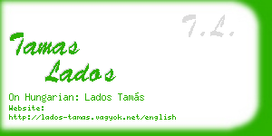 tamas lados business card